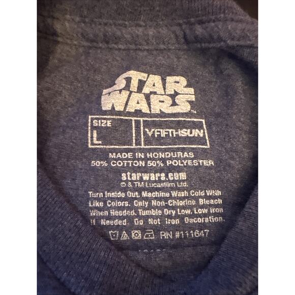 STAR WARS V Fifth Sun Men's Size L Retro Design Darth Vader Luke Han R2 Yoda - Picture 10 of 11